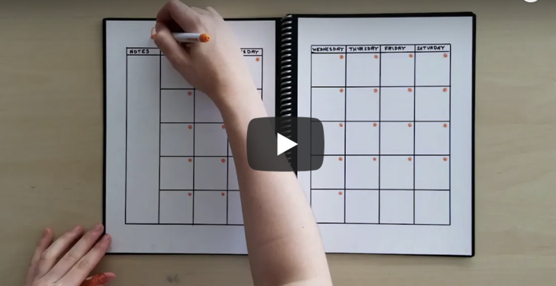 HOW TO MAKE A REUSABLE CALENDAR IN YOUR ROCKETBOOK